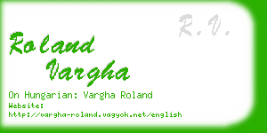 roland vargha business card